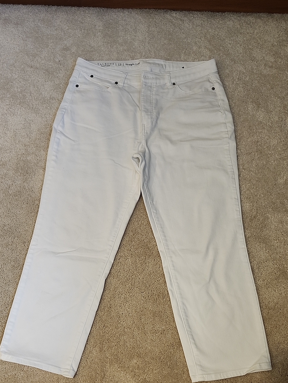 Talbots White Straight Crop Women's Jeans